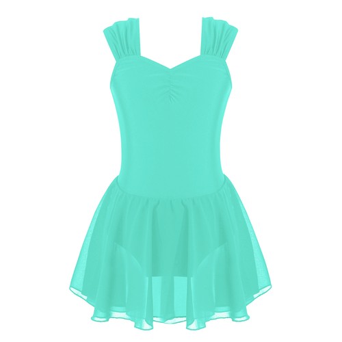 iiniim AU Kids Girls Leotard Dresses with Tutu Skirt Dance Dress Ballerina - Picture 34 of 35