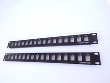 Lot 2 16- Port blank Keystone Patch Panel