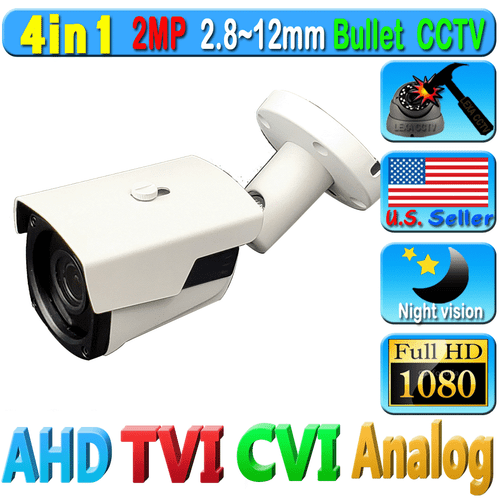 4in1 1080P HD CCTV 2MP Camera support CVI AHD TVI Analog CVBS Outside BULLET CAM - Picture 1 of 3