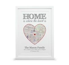 New home gift | Personalised house warming present | First house map print