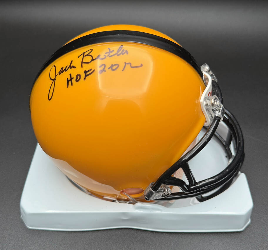 Jack Butler Autographed Signed Pittsburgh Steelers Pittsburg Steelers Mini Helmet + HOF 2012 PSA/DNA 