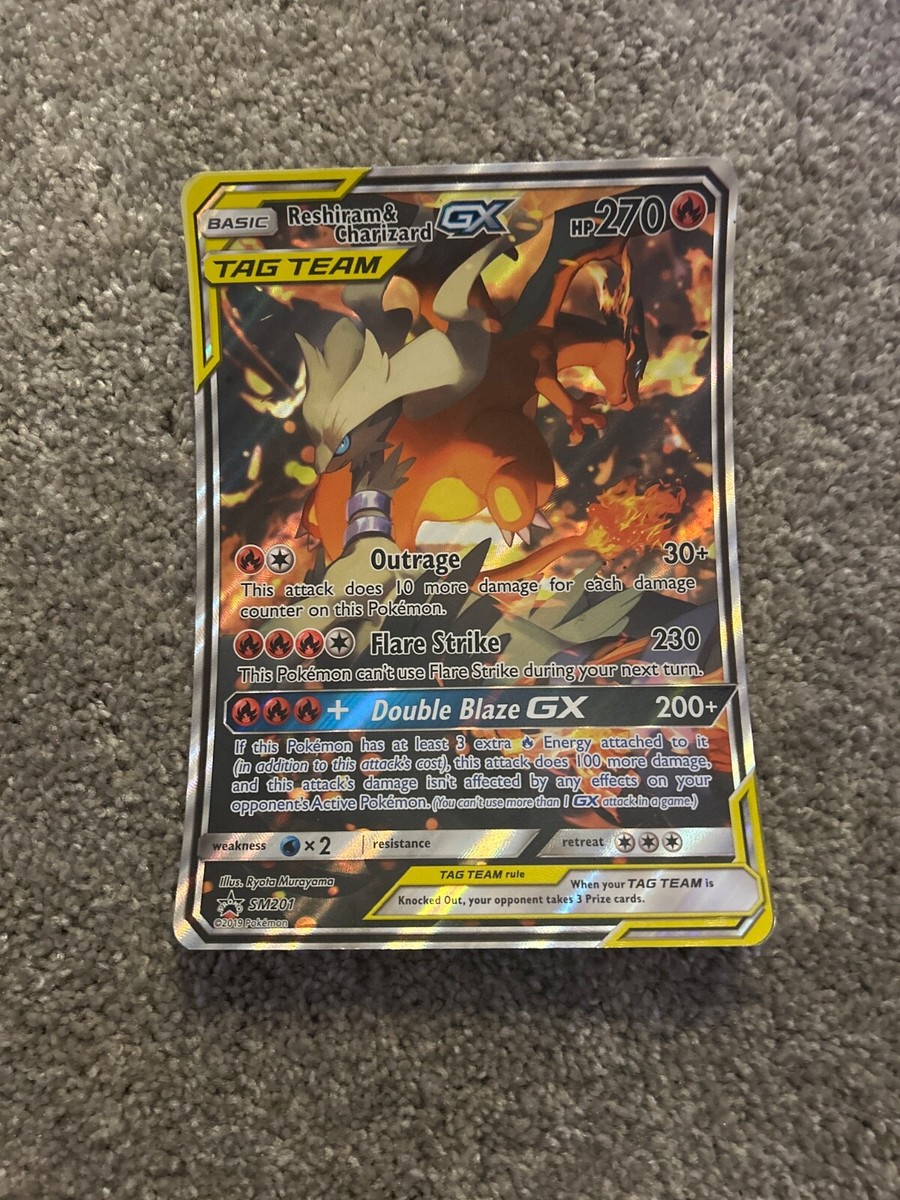 Buy Reshiram & Charizard GX SM201 Jumbo Cards Holo online | eBay