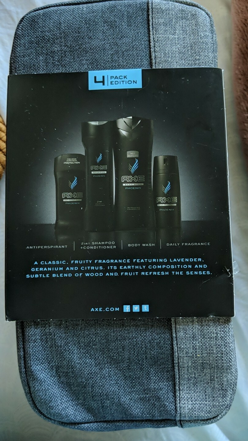 AXE phoeni 4 pack Set Body Spray, Body Wash 2-in-1 Shampoo Conditioner Shower .