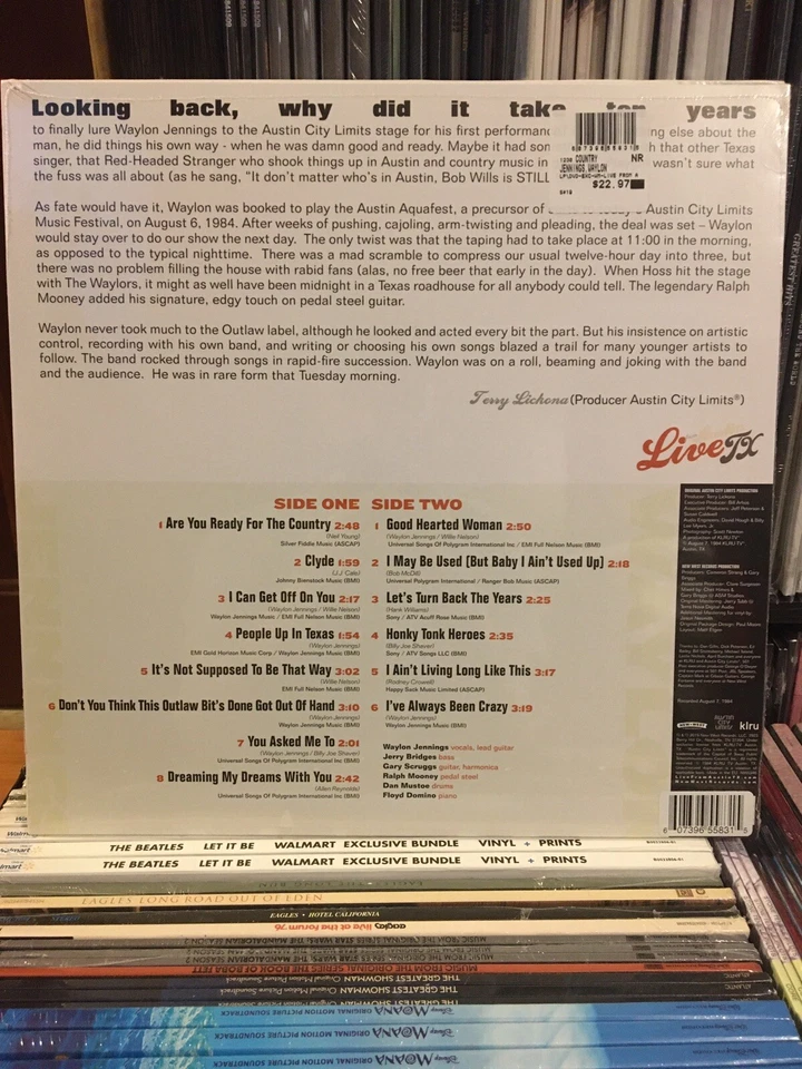 Waylon Jennings & Merle Haggard- Live Austin TX Colored Vinyl + Dvd Performance - Image 4 of 4