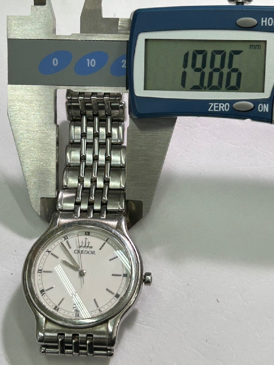 SEIKO Credor 9572-6000 Vintage Quartz Men's Watch White Dial Rare