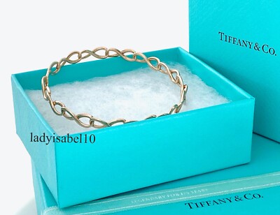 Tiffany Co Infinity Rubedo Bangle Cuff Medium Bracelet w