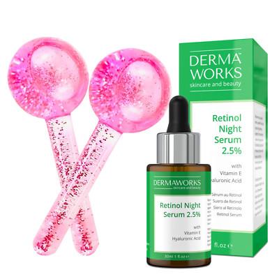 Damen Hautpflege Paket - Resurfacing Retinol Serum + Eiskugeln für Gesicht