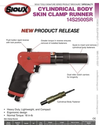 Sioux Snap On Cylindrical Cleco Runner Aircraft Tools