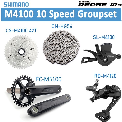 Shimano Deore M4100 10 Speed Groupset Shift Derailleur MTB 10V Crankset 32T 34T - Picture 6 of 14