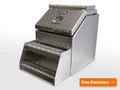 Iconic MetalGear Aluminum In-frame Semi Truck Tool Box 23Wx13Hx18D P#1802