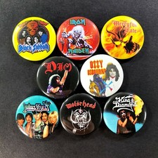 Heavy Metal 1" Refrigerator Magnet (8 Piece Set) Motorhead Iron Maiden Sabbath