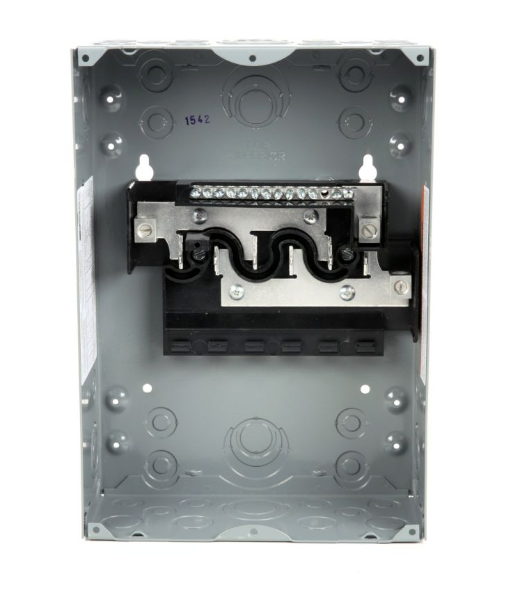 Square D Homeline 100 Amp 6-Space 12-Circuit Outdoor Main Lugs Load Center – HOM612L100RBCP, Rainproof Enclosure