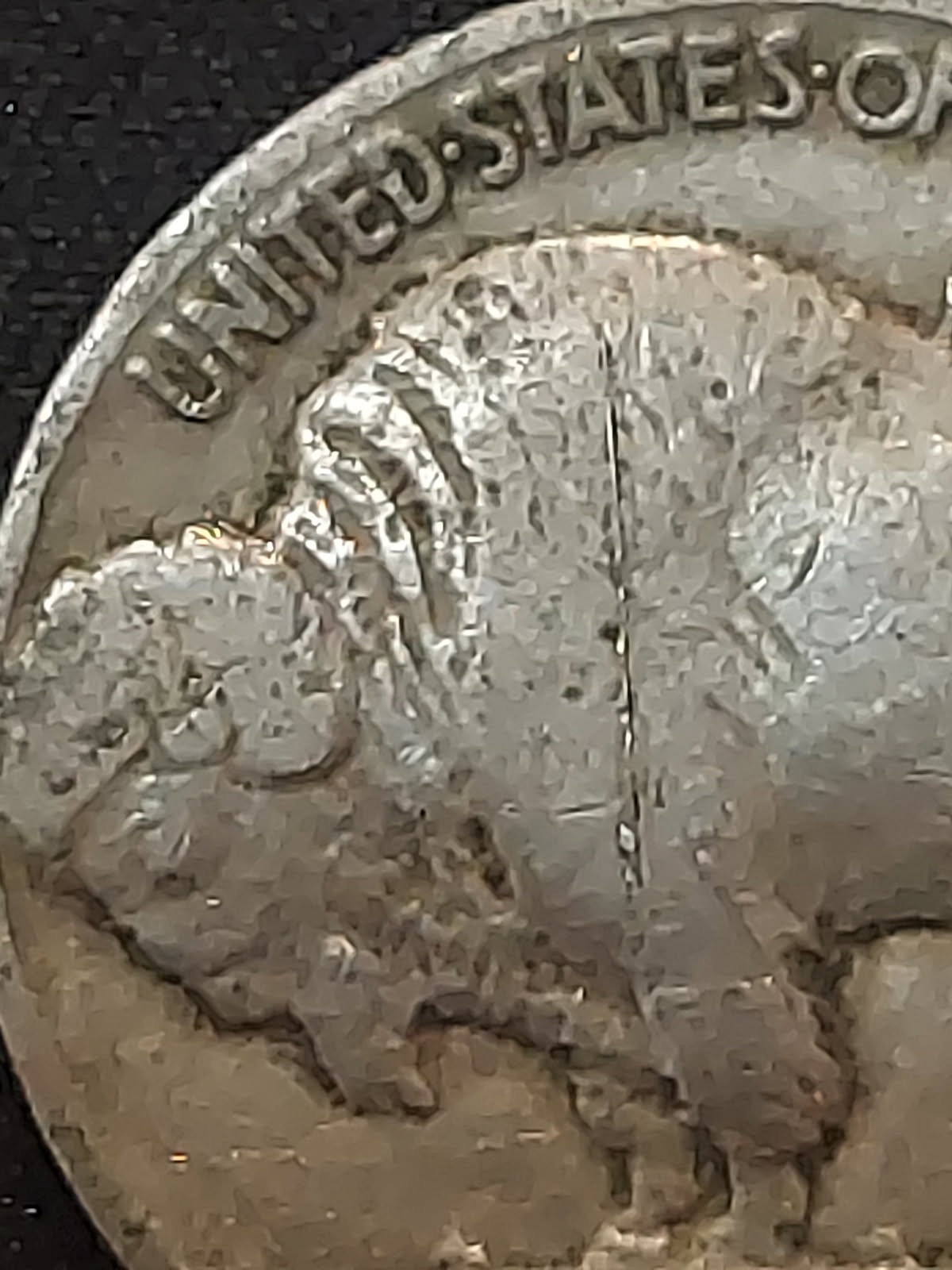 1936 Buffalo Nickel 5 C Rare -Die Crack On Reverse, Rim Error, Missing ...