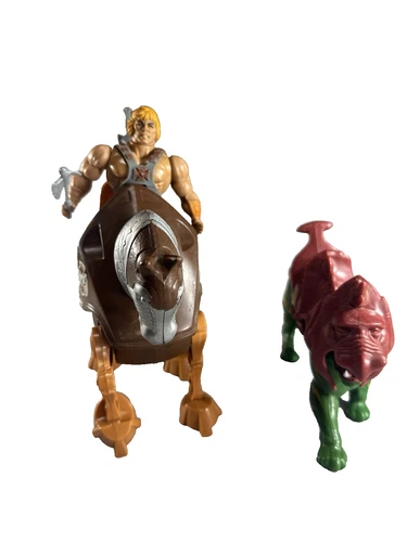 Vintage MOTU 1981 He-man Action Figure Battle Cat Strider Lot Original MOTU