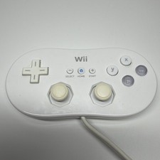 Nintendo Wii Classic Wired Controller Official White RVL-005 Used Tested Used