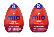 MiO Energy Black Cherry Sugar-Free Water Enhancer – 3.24 fl oz, 2 Pack