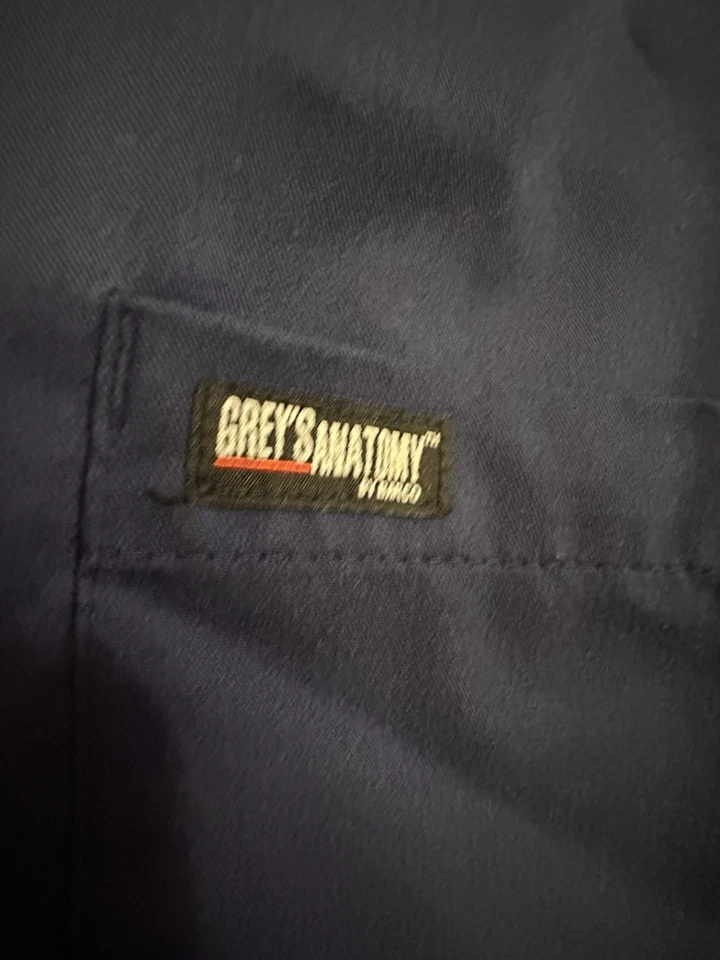 Women’s Greys Anatomy Navy Blue V Neck Scrub Tops Various Styles Size M - Image 3 of 4