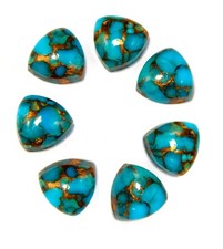 Natural Blue Copper Turquoise trillion Cabochon 6mm to 25mm Loose Gemstone