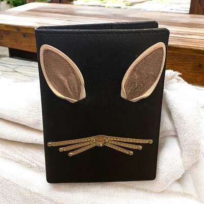 Kate Spade Imogene Rabbit 3D Saffiano Leather Passport Holder / Card Wallet