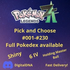 Pokémon Legends: Z-A ZA SHINY 6IV Pick and Choose (#001-#230) Full List!