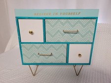 Turquoise Mini Dresser Decor - Vintage Style - Super Cute! Great Gift Idea!