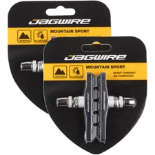 Pack of 2 Pairs Jagwire Mountain Sport V-Brake Pads Threaded Post Black