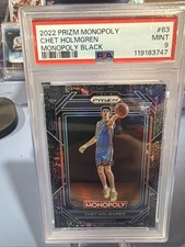2022-23 Panini Prizm Monopoly - Chet Holmgren #63 Monopoly Black Prizm (RC)
