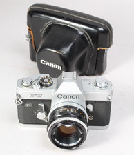 CANON FT QL 35MM SLR W CANON FL 50MM F/1.8 LENS  CASE CLEAN READ DESCRIPTION