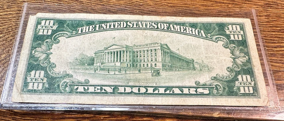 1929 $10 National Currency Wellston MI Apparent VF Best Price on Ebay* CHRC - Image 2 of 2