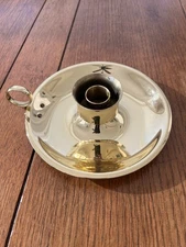 Baldwin single finger candle stick holder brass