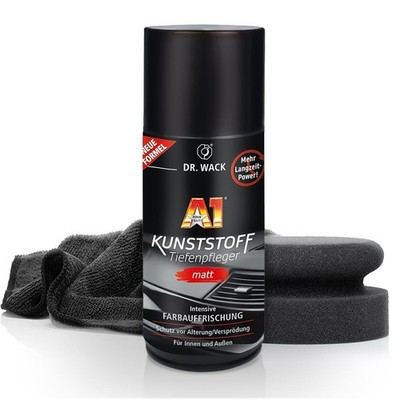 Auto Kunststoffpflege Set Dr. Wack A1 Kunststoff Tiefenpfleger Matt 250ml Pflege