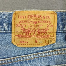 Levi's Vtg Jeans Men's 36x36 Fits 33x31 Blue 501 XX Made In USA Y2K
