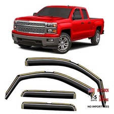 in-Channel Window Rain Guards Fit Fit for 2014-2018 Silverado/ Sierra Crew Cab