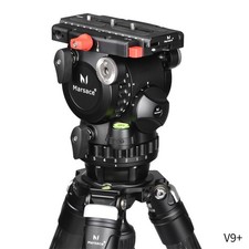 Marsace V9 Fluid head Video head Tripod head with QR Plate for bird shooting