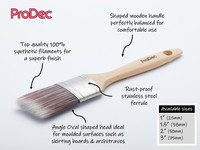 Prodec Premier Angle Oval Trade Pinsel 50 Mm FüR Glattes