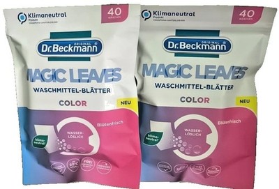 Dr. Beckmann Waschmittel Blätter Magic Leaves Color 2 x 40 WÄSCHEN
