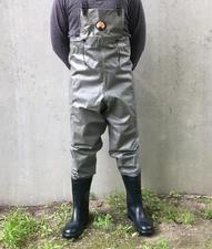 Hornes Chest Wader with Blundstone Boots - Medium size with size 12 boots