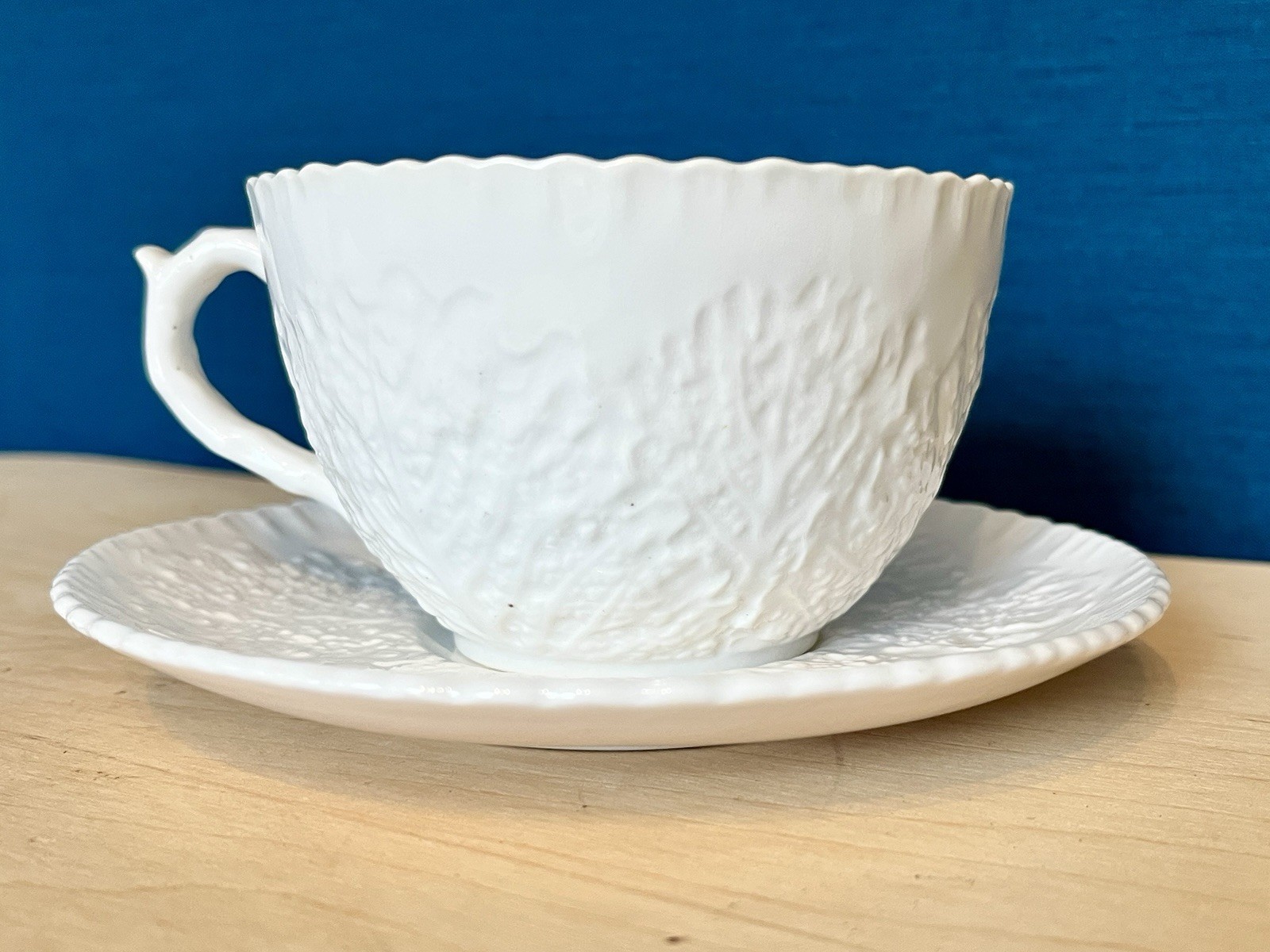 Antique 1895 Copeland Spode Cabbage Leaf Tea Cup & Saucer Reg 248670 image 2