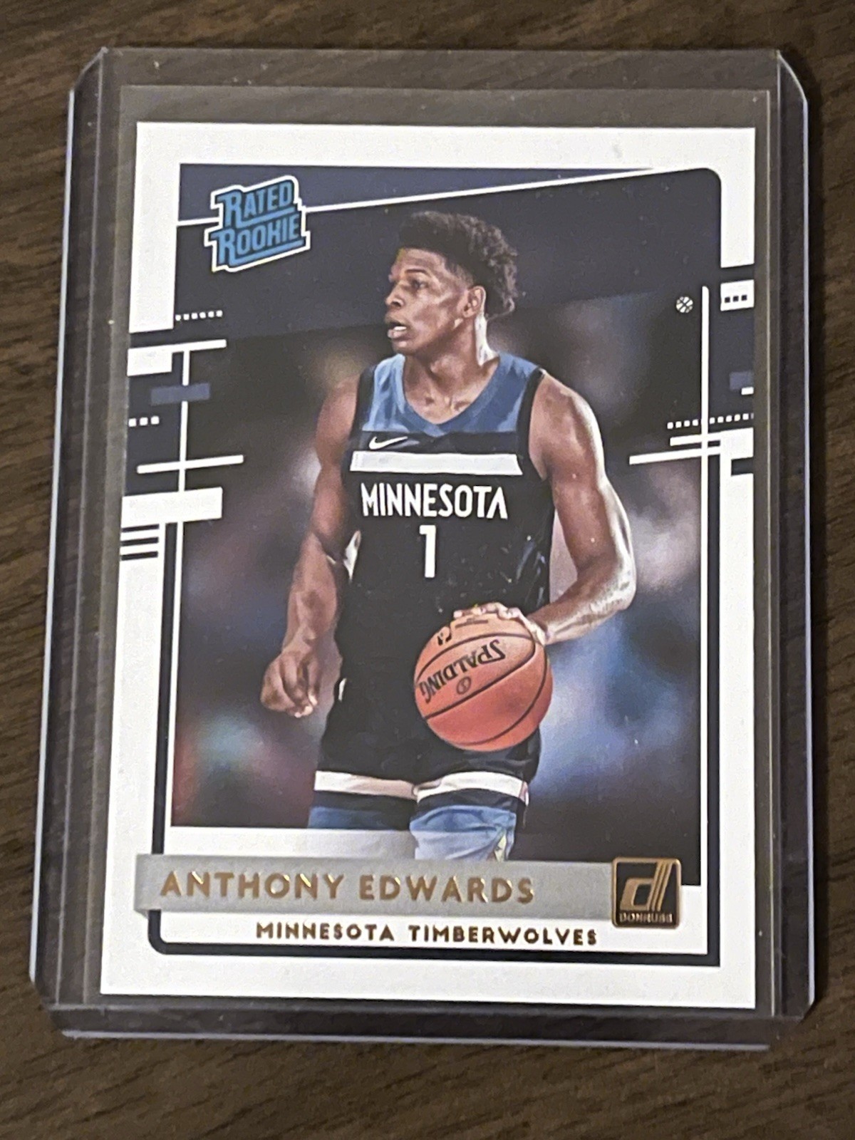 2020-21 Panini Donruss Rated Rookies Anthony Edwards #201 RC Minnesota Near Mint