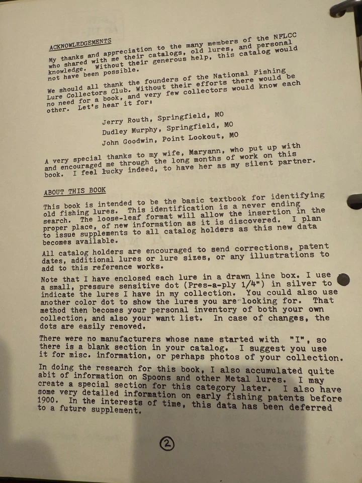 Catálogo Streater’s Ref firmado de señuelos de pesca antiguos 1978 – 3ª impresión 1981 Foto 3 de 4
