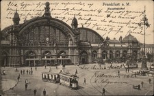 Frankfurt am Main Hauptbahnhof vintage postcard s957