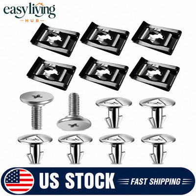 14PCS Engine Splash Shield/Skid Plate Screws, Splash Shield Screws for Honda