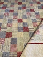 Vintage Patchwork Quilt Full Queen Beachy Ame...
