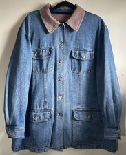 Vintage Jones Jeans Womens 24W Denim Trucker Jean Jacket Barn Chore Made in USA