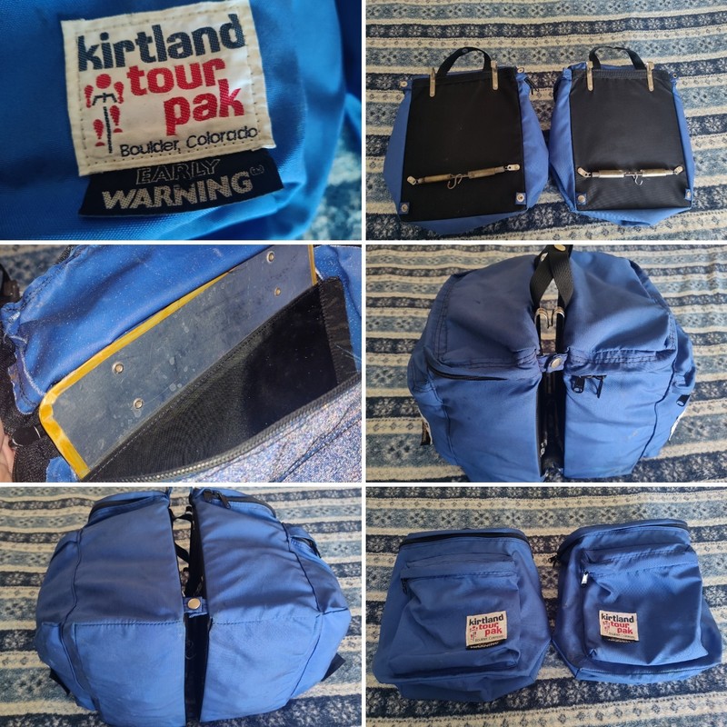Vintage Kirtland Tour Pak Early Warning Boulder, CO Bike Bicycle Saddle Bags