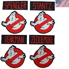 Lot of 8 Sew-On or Iron-On Name Tags & No Ghost Logo Patches - Horror Themes