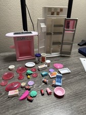 Vintage Barbie Doll Refrigerator 1994 - Kitchen island - random pieces MUST SEE