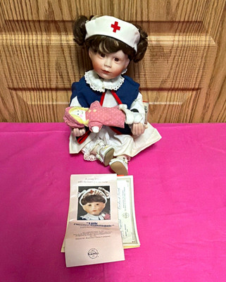 Edwin M. Knowles Little Florence Nightingale Porcelain Doll COA Signed 12in