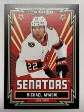 2025-26 25/26 O-Pee-Chee RETRO BLACK #464 Michael Amadio Senators 023 / 100