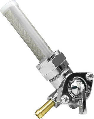 #ad Petcock Fuel Valve 22mm with Left Spigot 90 Outlet Shut Off Valve Switch Fits fo $31.09